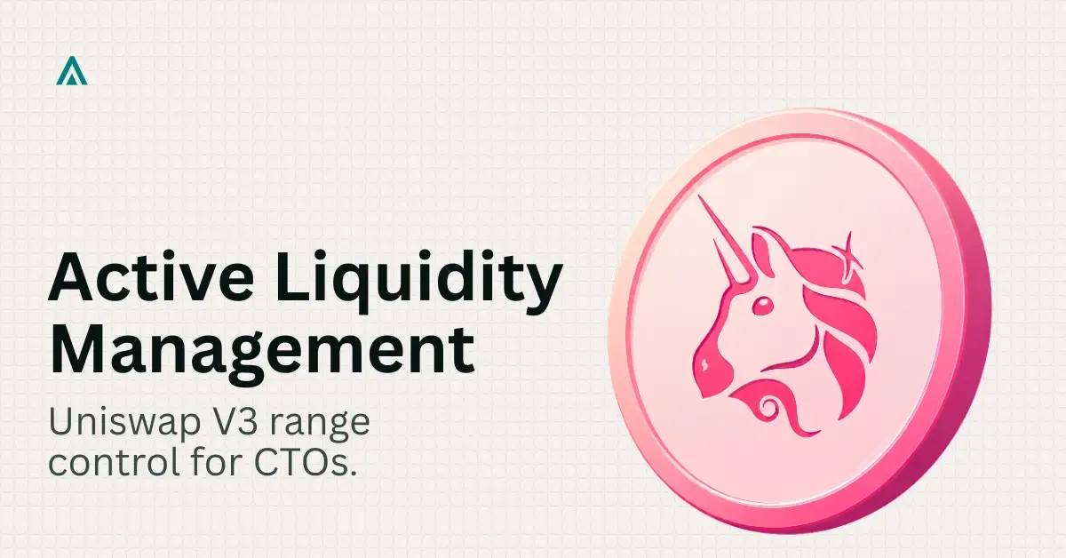 Active Liquidity Management on Uniswap V3: A CTO Guide