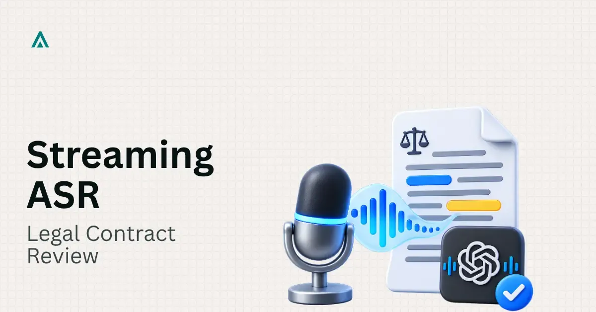 Streaming ASR for Legal Contract Review With Whisper v3