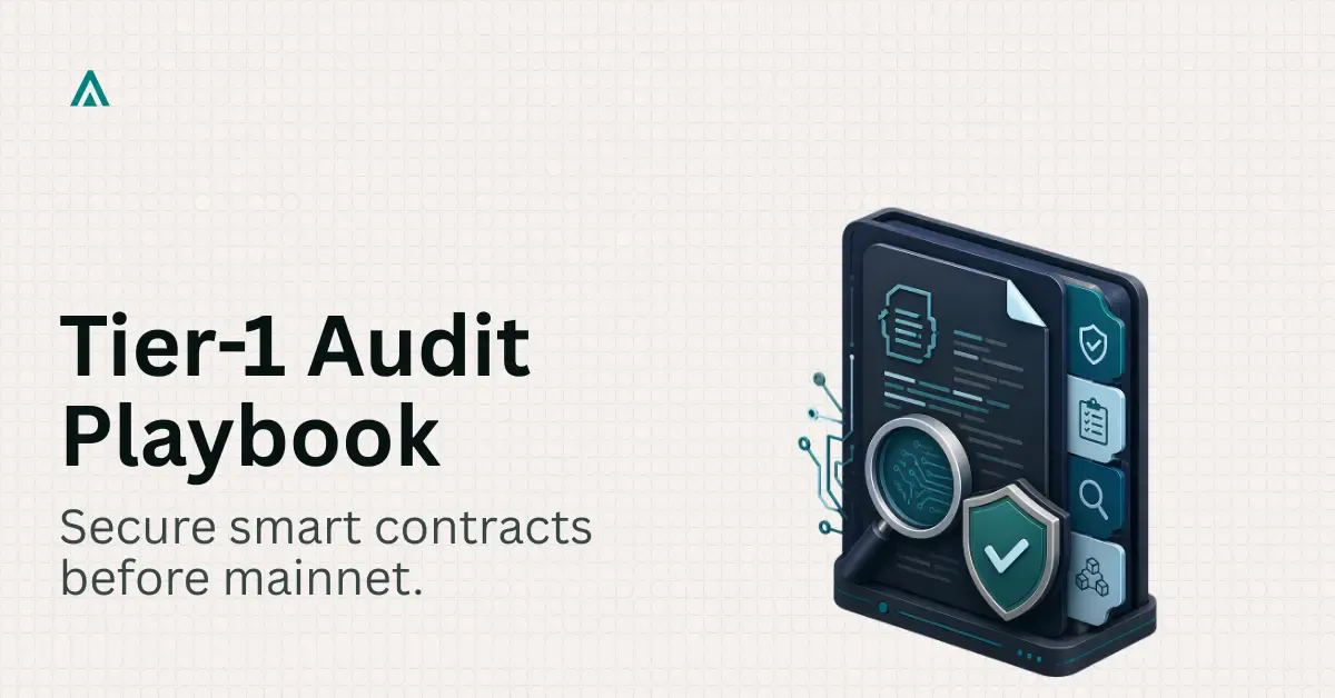 Smart Contract Audit Playbook for Tier-1 Security Review